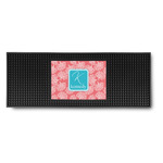 Coral & Teal Rubber Bar Mat (Personalized)
