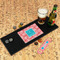 Coral & Teal Rubber Bar Mat - IN CONTEXT