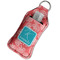 Coral & Teal Sanitizer Holder Keychain - Large in Case