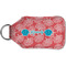 Coral & Teal Sanitizer Holder Keychain - Small (Back)