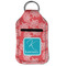 Coral & Teal Sanitizer Holder Keychain - Small (Front Flat)