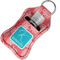 Coral & Teal Sanitizer Holder Keychain - Small in Case