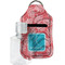 Coral & Teal Sanitizer Holder Keychain - Small with Case