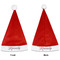 Coral & Teal Santa Hats - Front and Back (Double Sided Print) APPROVAL