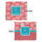 Coral & Teal Security Blanket - Front & Back View