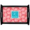 Coral & Teal Serving Tray Black Small - Main