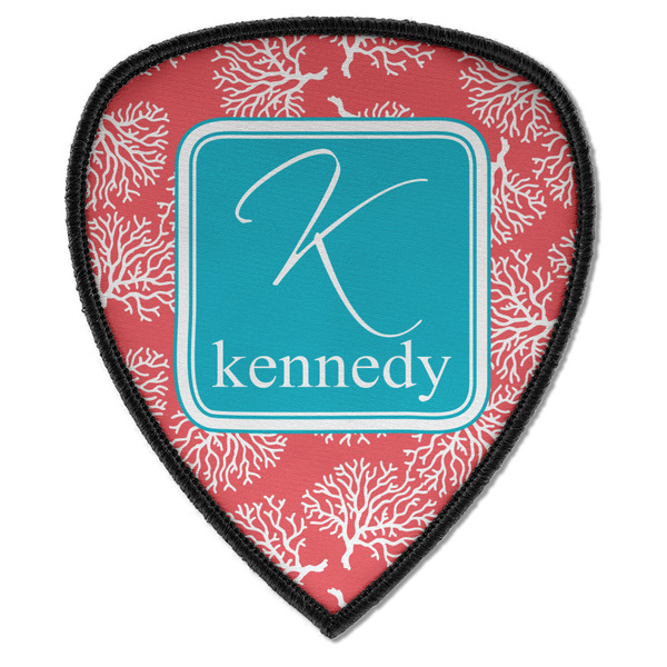 Coral & Teal Shield Patch