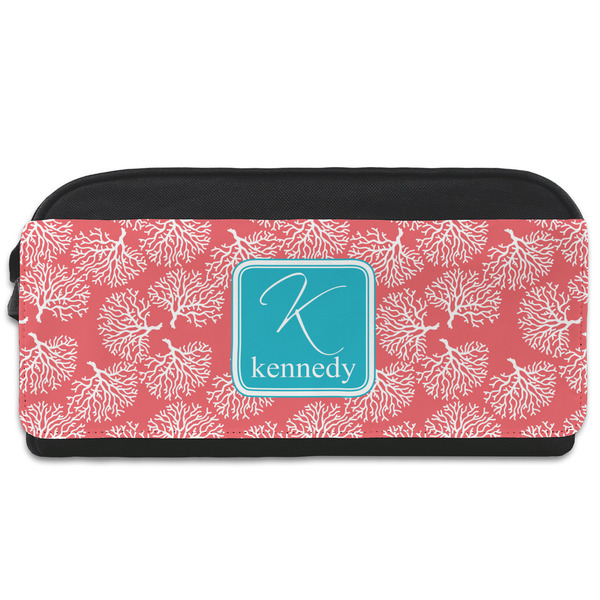 Custom Coral & Teal Shoe Bag (Personalized)