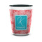 Coral & Teal Shot Glass - Two Tone - FRONT