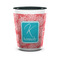 Coral & Teal Ceramic Shot Glass - 1.5 oz - Two Tone - Set of 4 (Personalized)