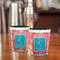 Coral & Teal Shot Glass - Two Tone - LIFESTYLE