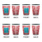 Coral & Teal Shot Glassess - Two Tone - Set of 4 - APPROVAL