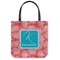 Coral & Teal Canvas Tote Bag - Small - 13"x13" (Personalized)