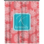 Coral & Teal Extra Long Shower Curtain - 70"x84" (Personalized)