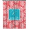 Coral & Teal Extra Long Shower Curtain - 70"x84" (Personalized)