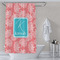 Coral & Teal Shower Curtain Lifestyle