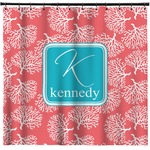 Coral & Teal Shower Curtain (Personalized)