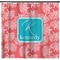 Coral & Teal Shower Curtain - 71" x 74" (Personalized)