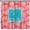 Coral & Teal Shower Curtain (Personalized) (Non-Approval)