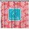 Coral & Teal Shower Curtain - Custom Size (Personalized)