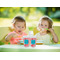 Coral & Teal Sippy Cups w/Straw - LIFESTYLE