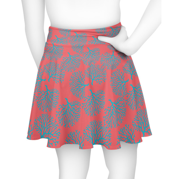 Coral & Teal Skater Skirt - Back