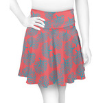 Coral & Teal Skater Skirt - Small