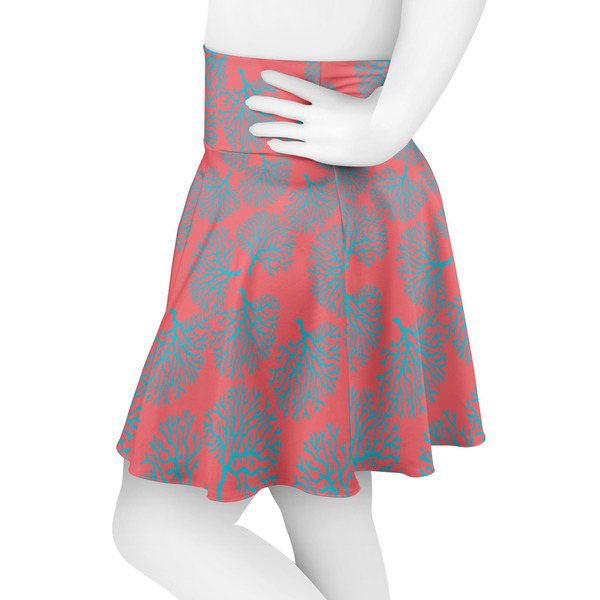 Coral & Teal Skater Skirt - Side