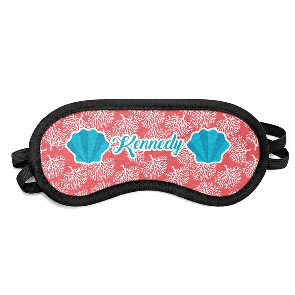 Custom Coral & Teal Sleeping Eye Mask - Small (Personalized)