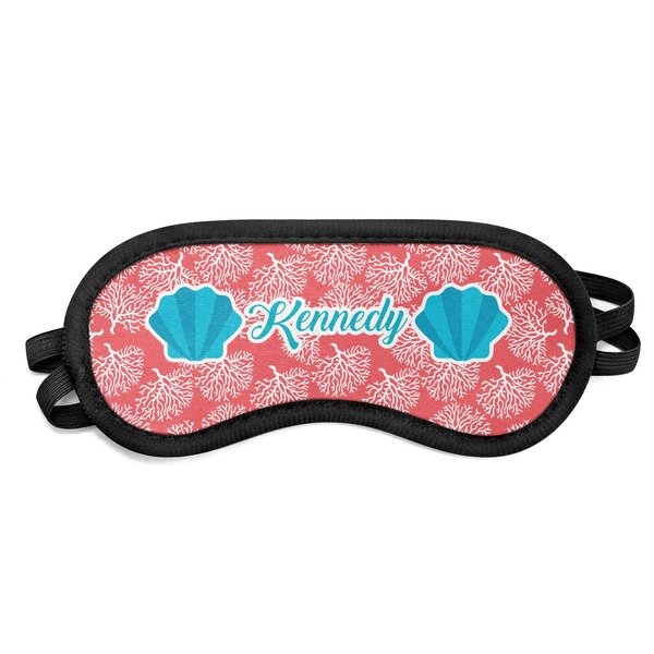 Custom Coral & Teal Sleeping Eye Mask (Personalized)