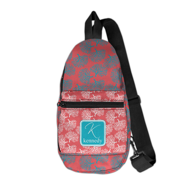 Custom Coral & Teal Sling Bag (Personalized)