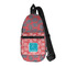 Coral & Teal Sling Bag - Front View