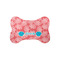 Coral & Teal Bone Shaped Dog Food Mat (Small) (Personalized)