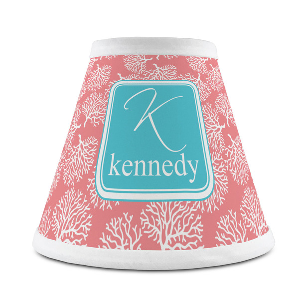 Custom Coral & Teal Chandelier Lamp Shade (Personalized)