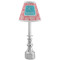 Coral & Teal Small Chandelier Lamp - LIFESTYLE (on candle stick)