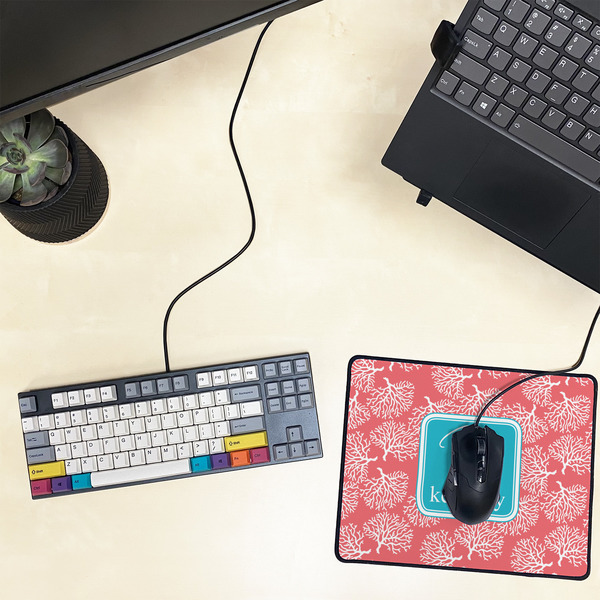 Coral & Teal Small Gaming Mats - LIFESTYLE
