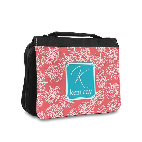 Custom Coral & Teal Toiletry Bag - Small (Personalized)