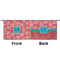 Coral & Teal Small Zipper Pouch Approval (Front and Back)