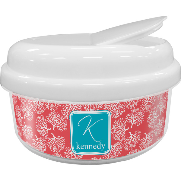 Custom Coral & Teal Snack Container (Personalized)