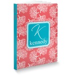 Coral & Teal Softbound Notebook - 7.25" x 10" (Personalized)