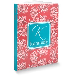 Coral & Teal Softbound Notebook - 5.75" x 8" (Personalized)