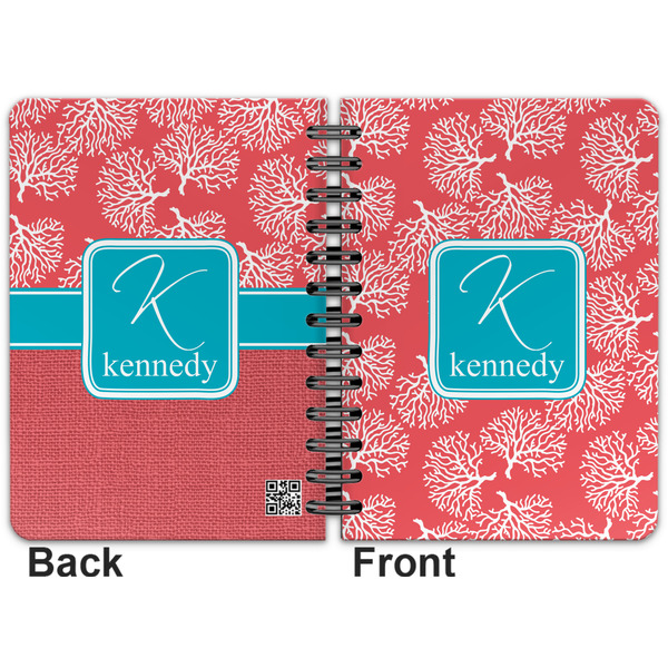 Coral & Teal Spiral Journal 5 x 7 - Apvl