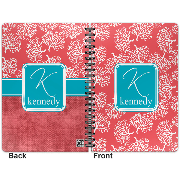 Coral & Teal Spiral Journal 7 x 10 - Apvl