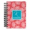 Coral & Teal Spiral Notebook - 5x7 w/ Name and Initial