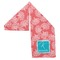 Coral & Teal Sports Towel Folded - Both Sides Showing