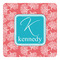 Coral & Teal Square Decal
