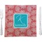Coral & Teal Square Dinner Plate