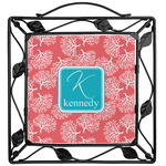 Coral & Teal Square Trivet (Personalized)