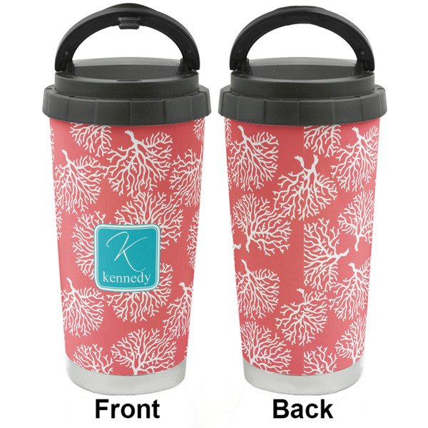 Coral & Teal Stainless Steel Travel Cup - Apvl