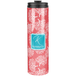 Coral & Teal Stainless Steel Skinny Tumbler - 20 oz (Personalized)